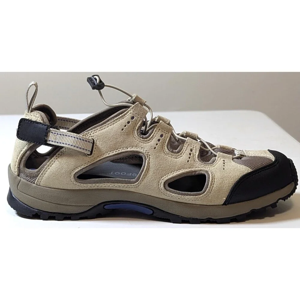 Lands End Mens 11D Sand Hiking Trail Water Sandals Closed Toe Shoes 191510 EUC